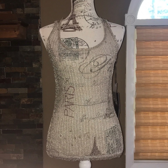 Rock & Republic See Through Shimmer Tank - Picture 2 of 4